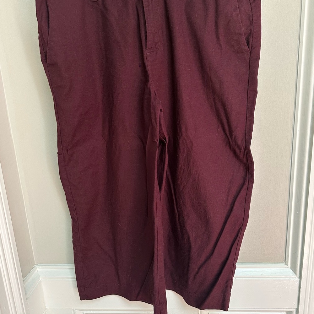GAP Red Trousers Relaxed Fit Cotton Blend
